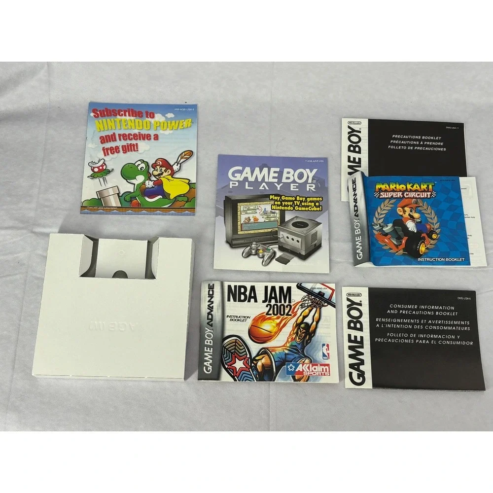 Mario Kart Super Circuit NBA Jam 2002 Nintendo Game Boy Advance GBA Box ONLY Lot